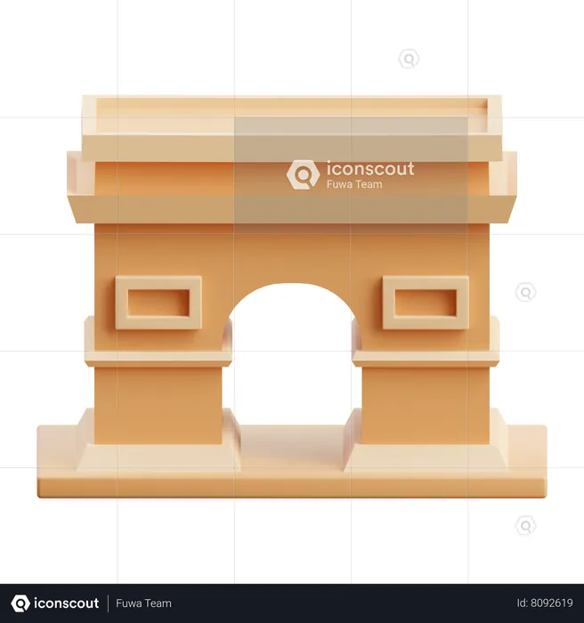 Arc de Triomphe  3D Icon