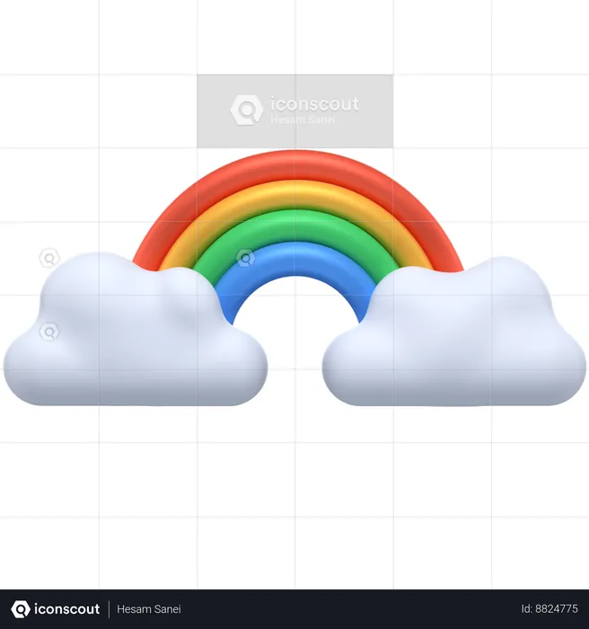 Arc-en-ciel  3D Icon