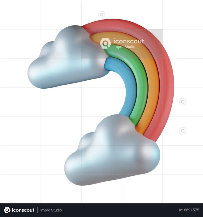 Arc-en-ciel  3D Icon