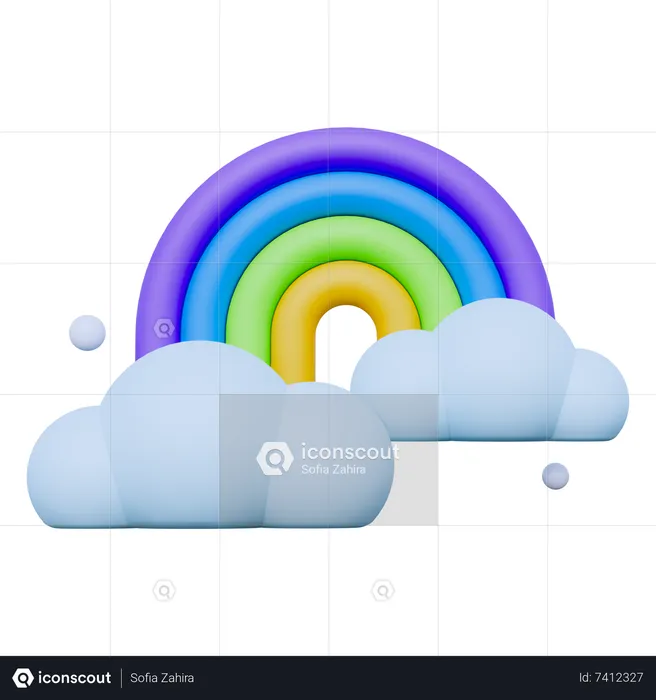 Arc-en-ciel  3D Icon