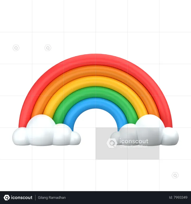 Arc-en-ciel  3D Icon