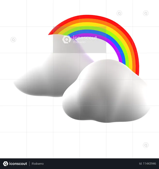 Nuages arc-en-ciel  3D Icon