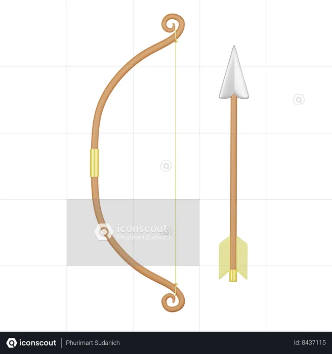 Arc et des flèches  3D Icon