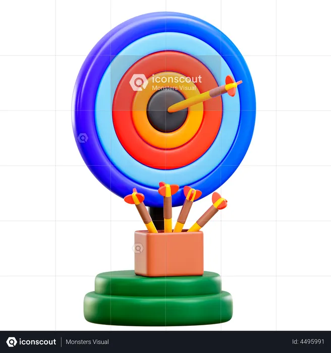 Archery Board  3D Illustration