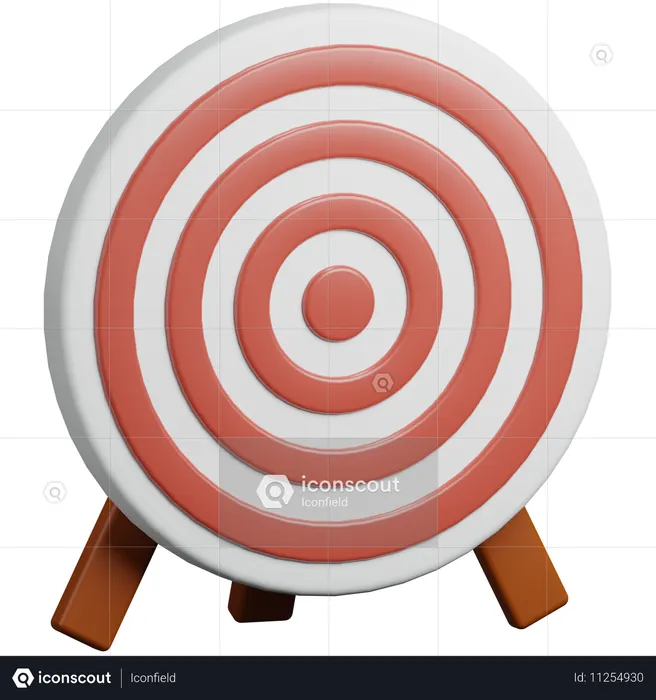 アーチェリーの的当て  3D Icon