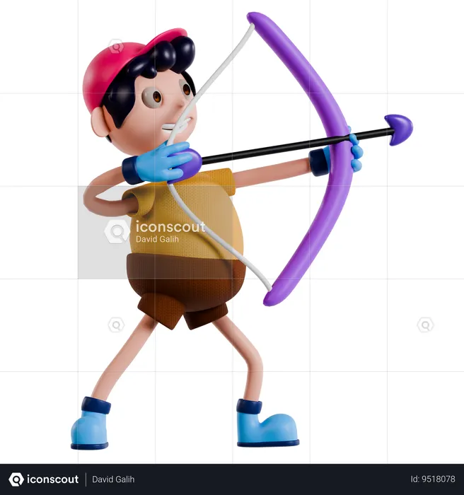 Archery Sport Event  3D Illustration