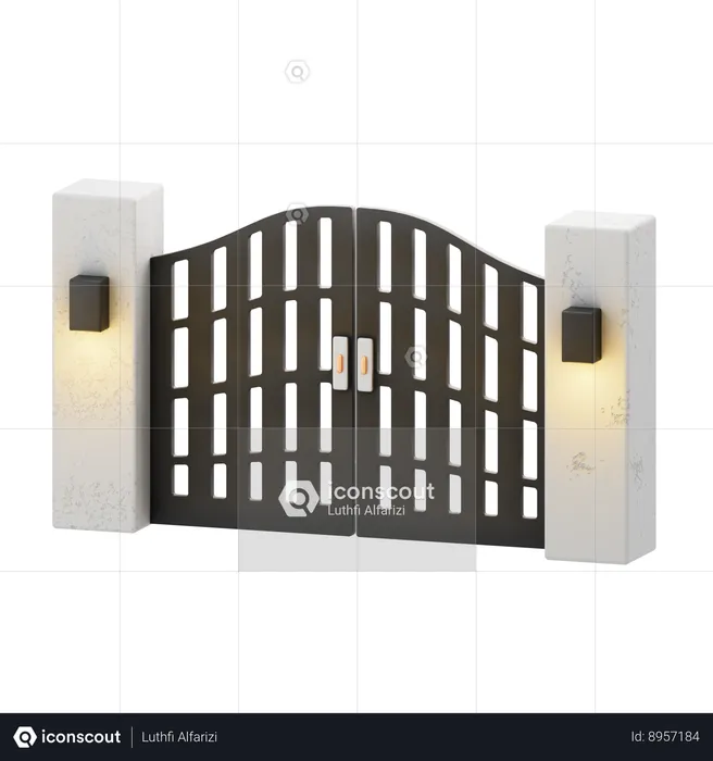 Architectural Gate  3D Icon