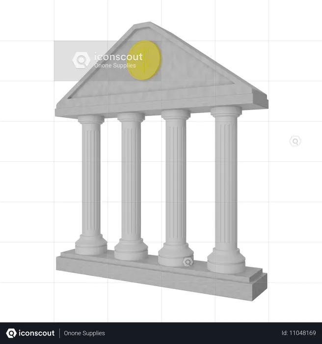 Architecture bancaire  3D Icon