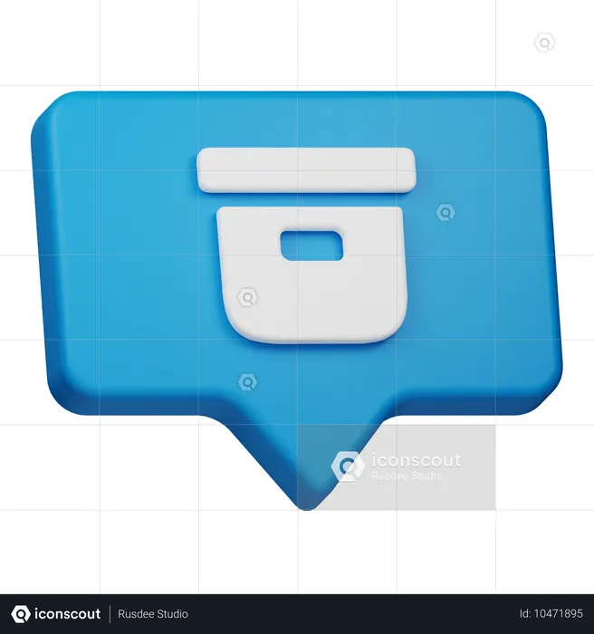 Chat archivieren  3D Icon