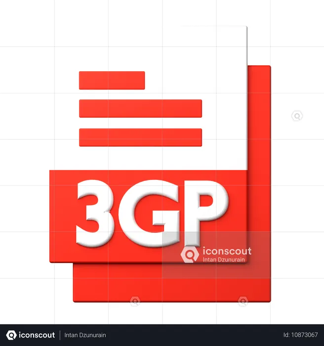 Archivo 3gp  3D Icon