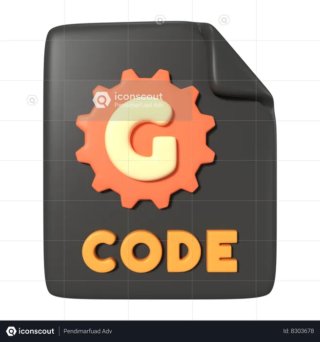 Archivo de código g  3D Icon