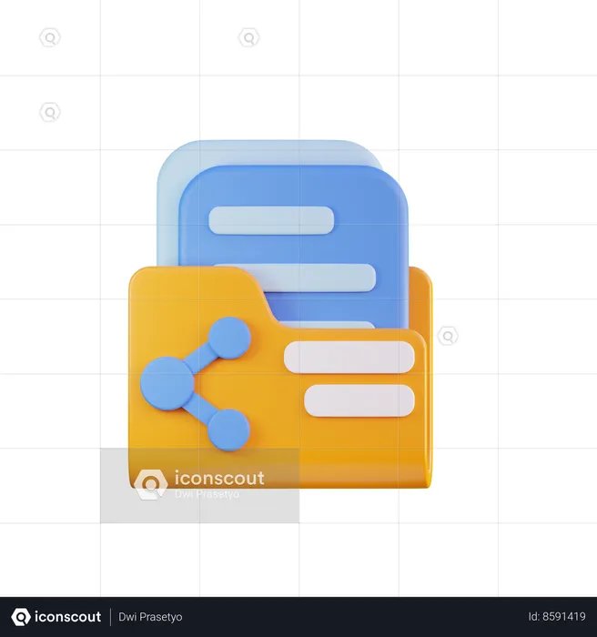 Recurso compartido de archivos  3D Icon