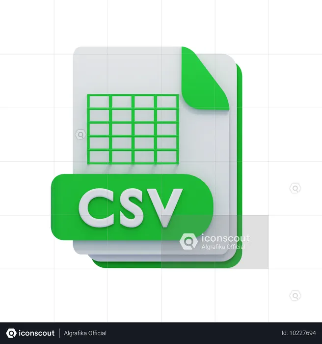 Archivo CSV  3D Icon