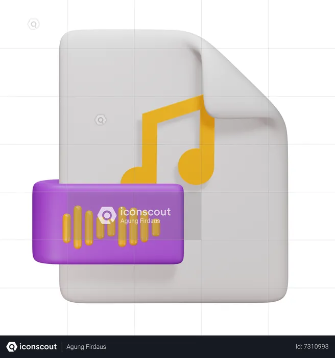 Archivo de audio  3D Icon