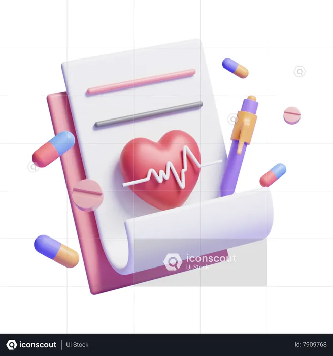 Archivo de salud  3D Icon