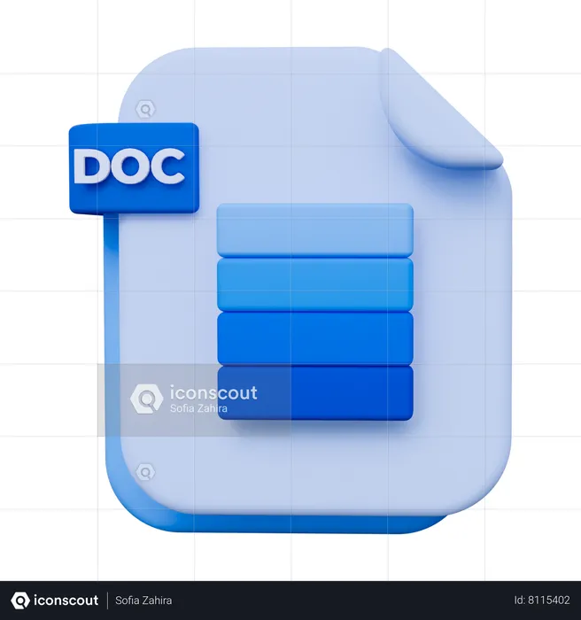 Archivo doc  3D Icon