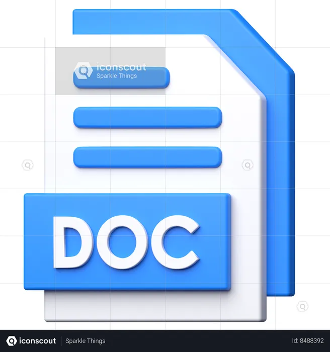 Archivo doc  3D Icon