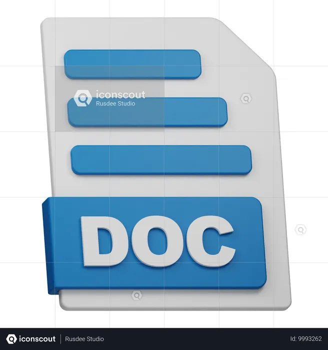 Archivo doc  3D Icon