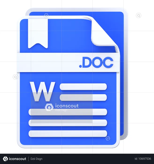 Archivo doc  3D Icon