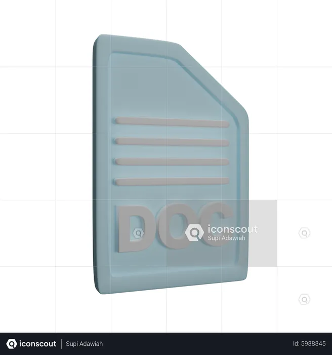 Archivo doc  3D Icon