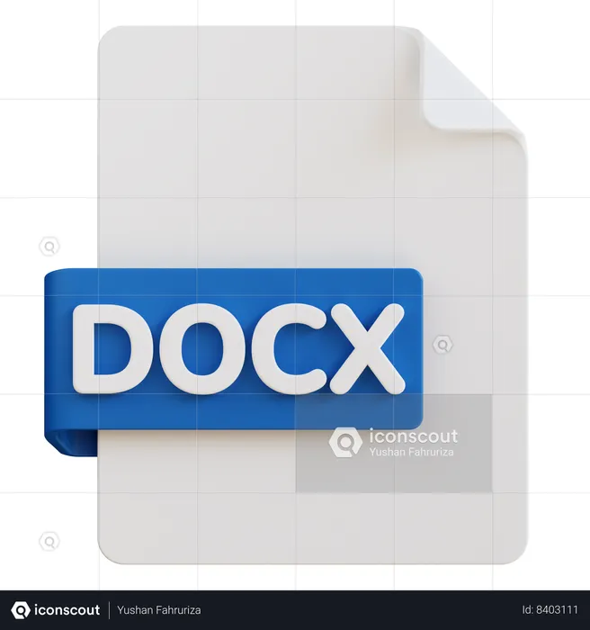 Archivo docx  3D Icon