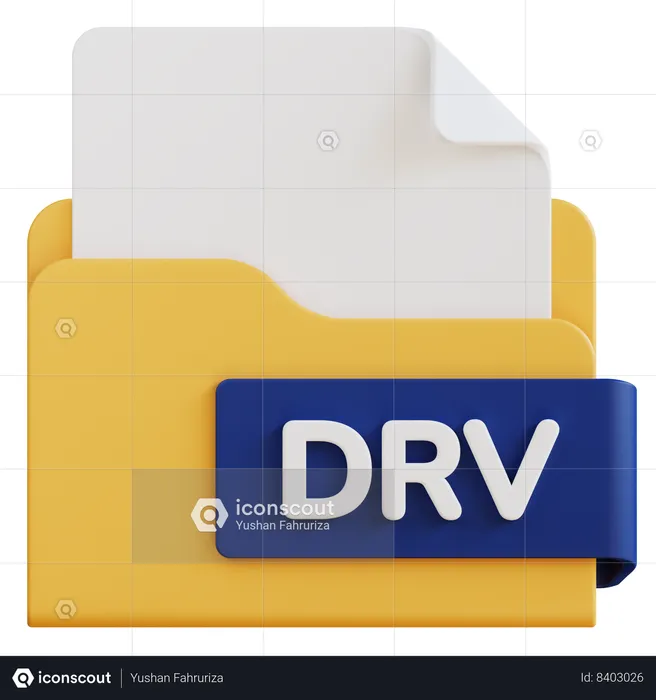 Archivo drv  3D Icon
