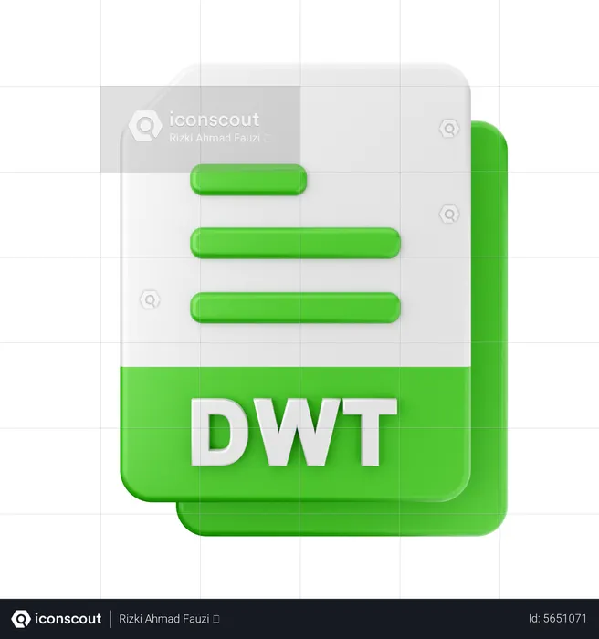 Archivo dwt  3D Icon