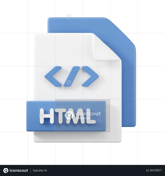 Archivo html  3D Icon