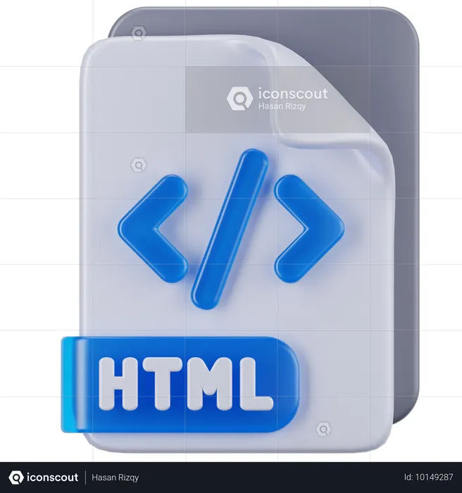 Archivo html  3D Icon