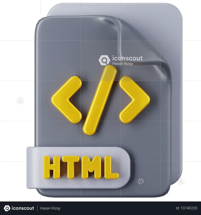 Archivo html  3D Icon