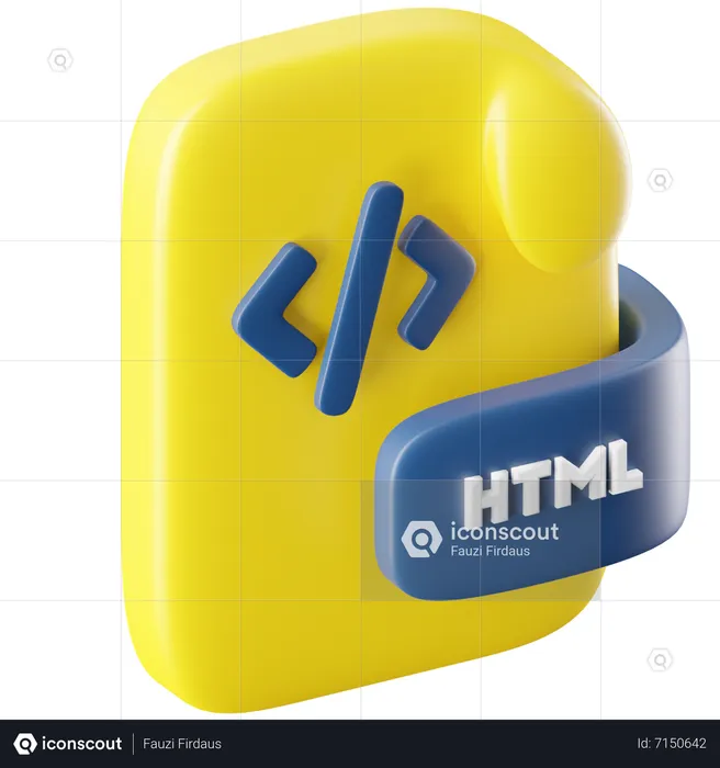 Archivo html  3D Icon