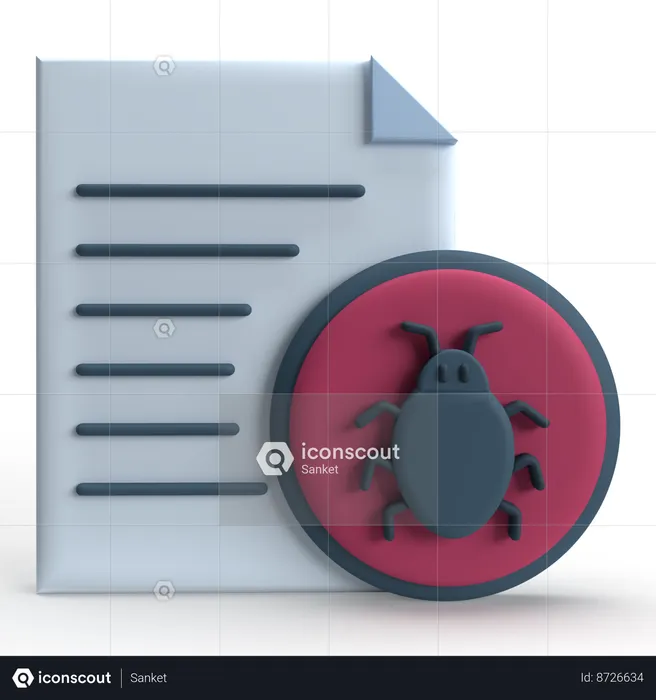 Archivos maliciosos  3D Icon