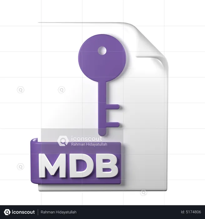 Archivo mdb  3D Icon