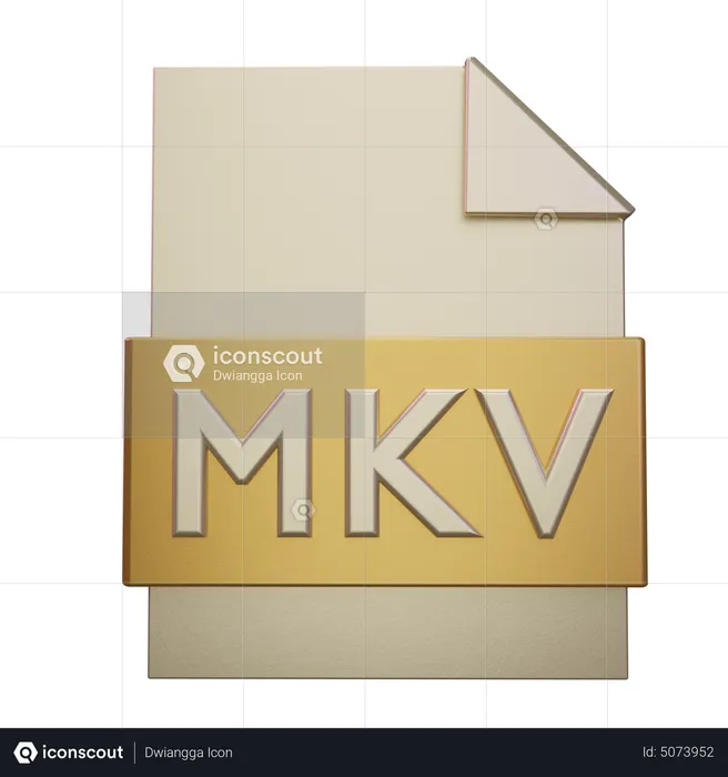 Archivo mkv  3D Icon