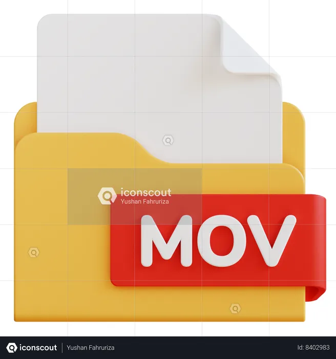 Archivo mov  3D Icon