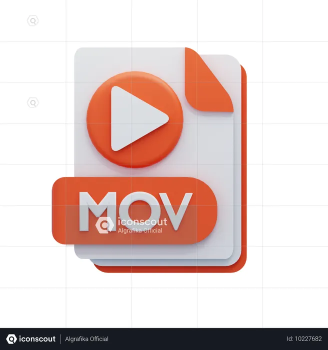 Archivo mov  3D Icon