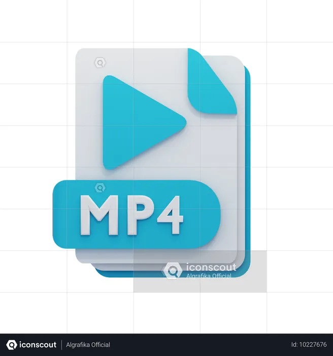 Archivo mp4  3D Icon