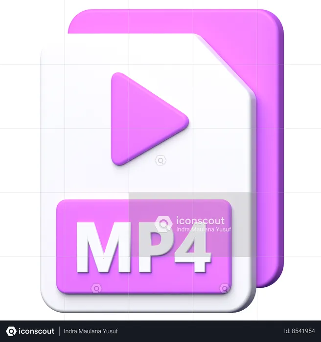 Archivo mp4  3D Icon