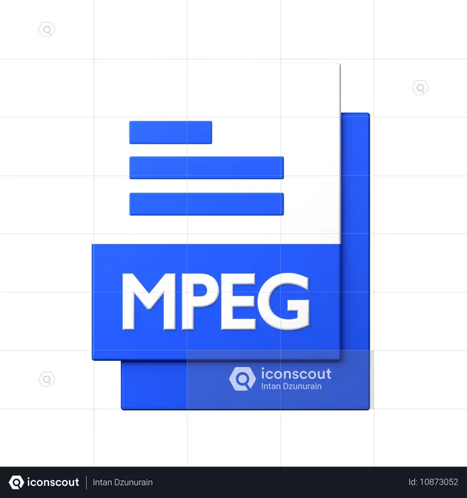 Archivo mpeg  3D Icon