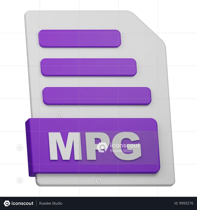 Archivo mpg  3D Icon