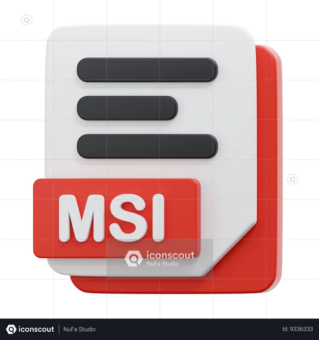 Archivo msi  3D Icon