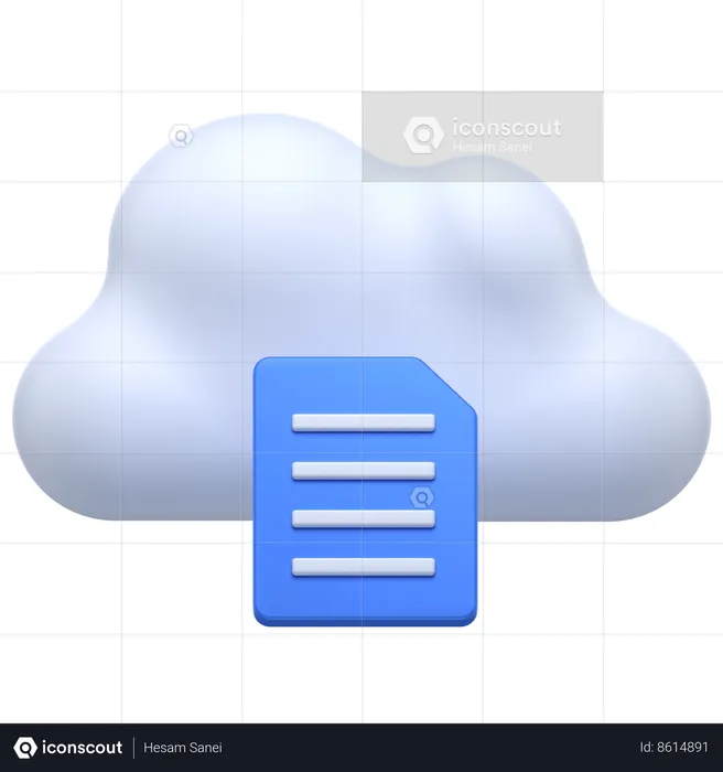 Archivo en la nube  3D Icon