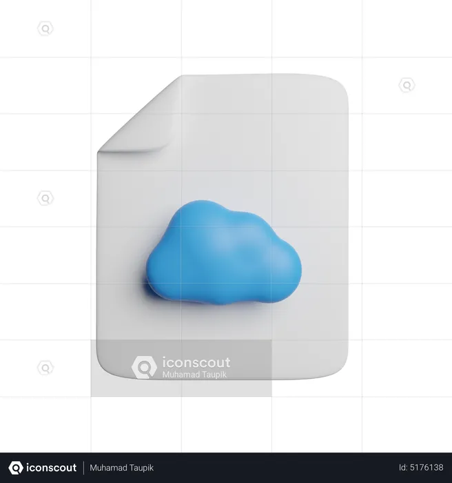 Archivo en la nube  3D Icon