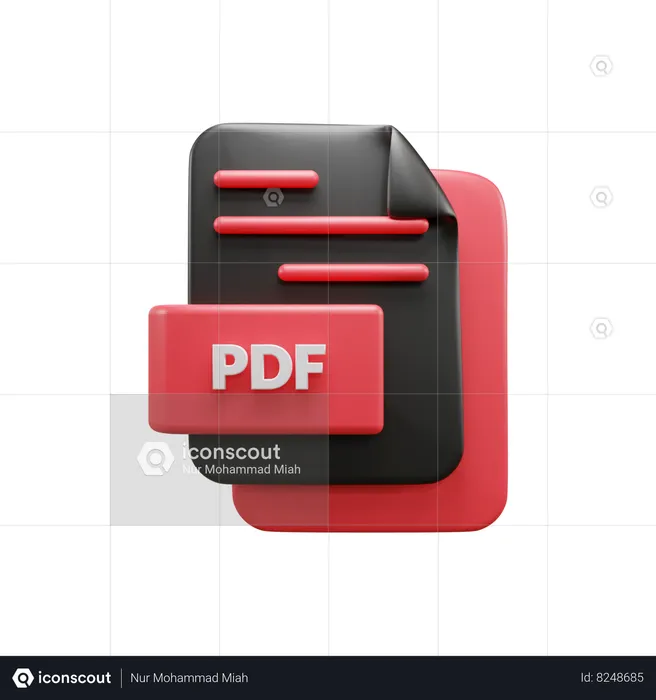 Archivo PDF  3D Icon