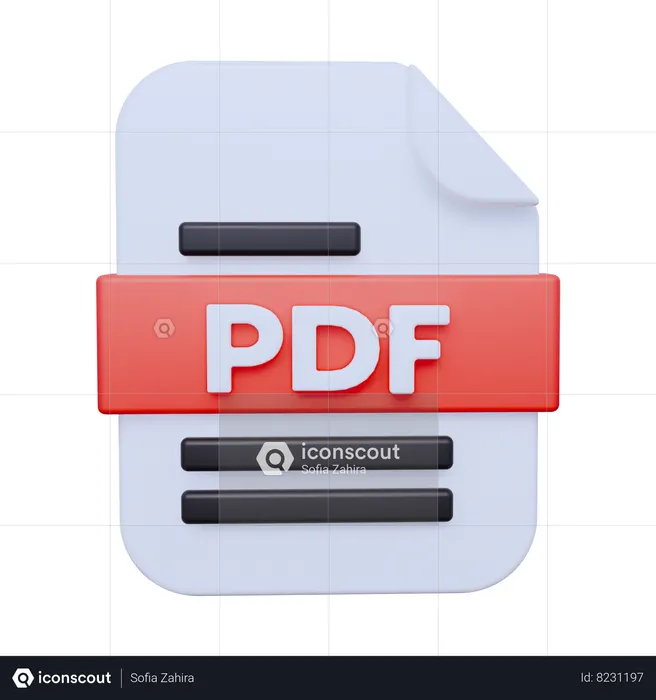 Archivo PDF  3D Icon
