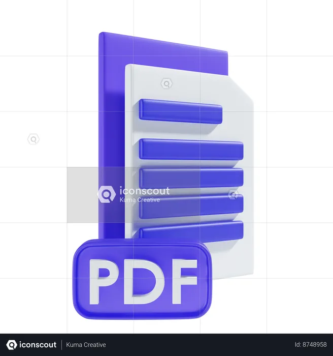 Archivo PDF  3D Icon