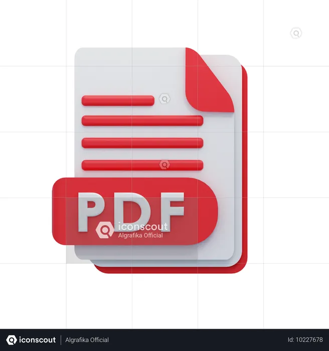 Archivo PDF  3D Icon