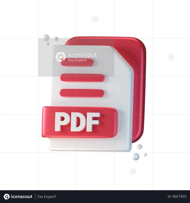 Archivo PDF  3D Icon