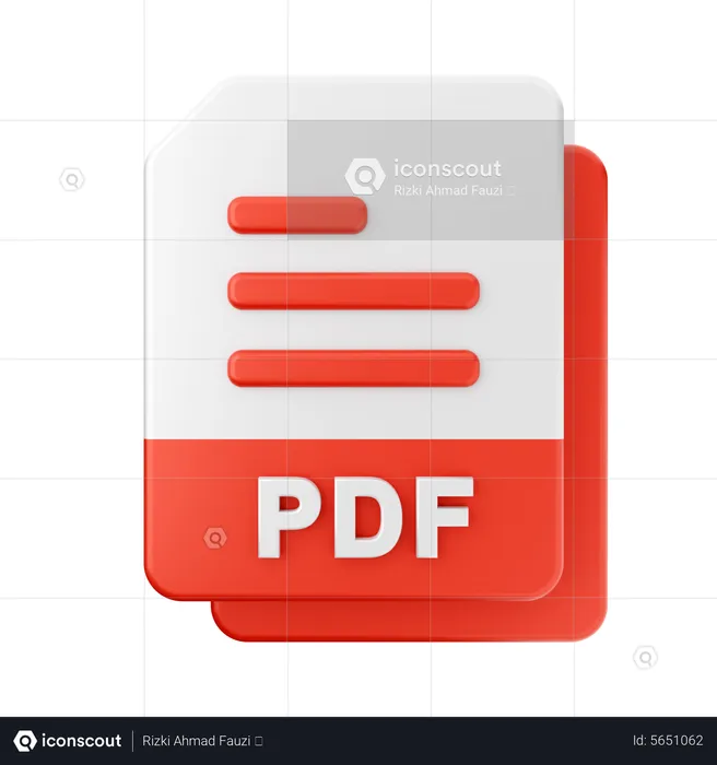 Archivo PDF  3D Icon