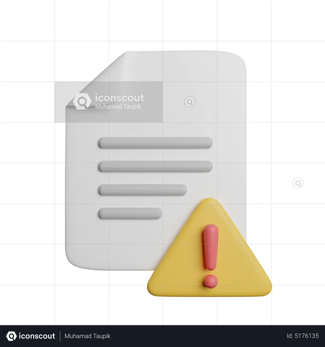 Archivo de peligro  3D Icon
